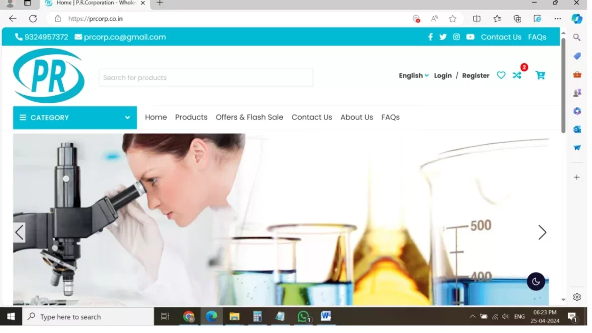 PR Corporation Screenshot